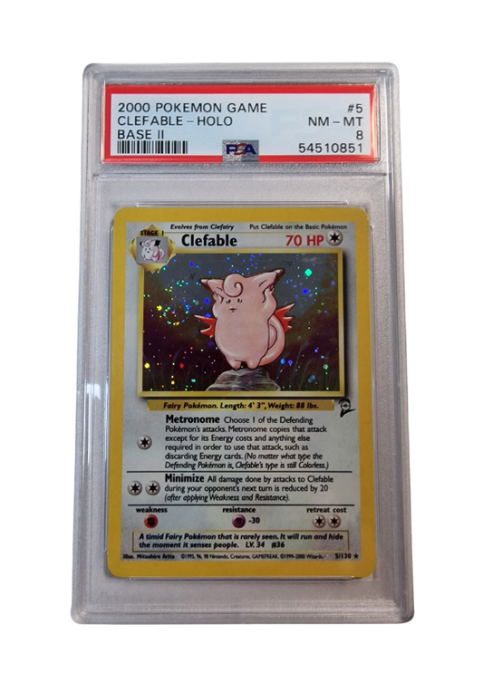 Pokémon - Pixi/Clefable - Base Set 2 #5 - PSA 8