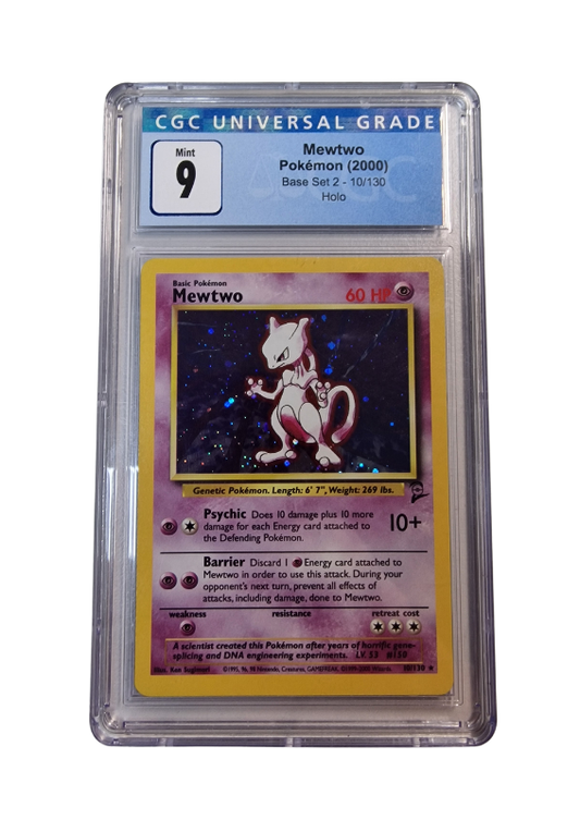 Pokémon - Mewtu/Mewtwo - Base Set 2 #10 - Englisch - CGC 9