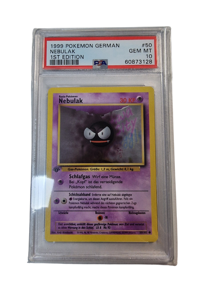 Pokémon - Nebulak - Base Set 1st. Edition #50 - Deutsch - PSA 10