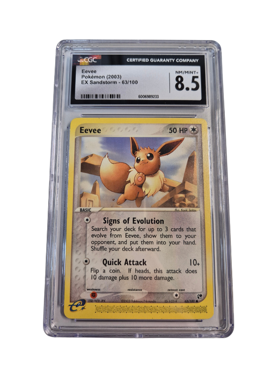 Pokémon - Eevee/Evoli - EX Sandstorm - CGC 8.5
