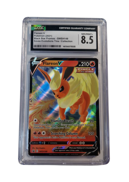 Pokémon - Flamara/Flareon V - SWSH Black Star Promos #149 - CGC 8.5