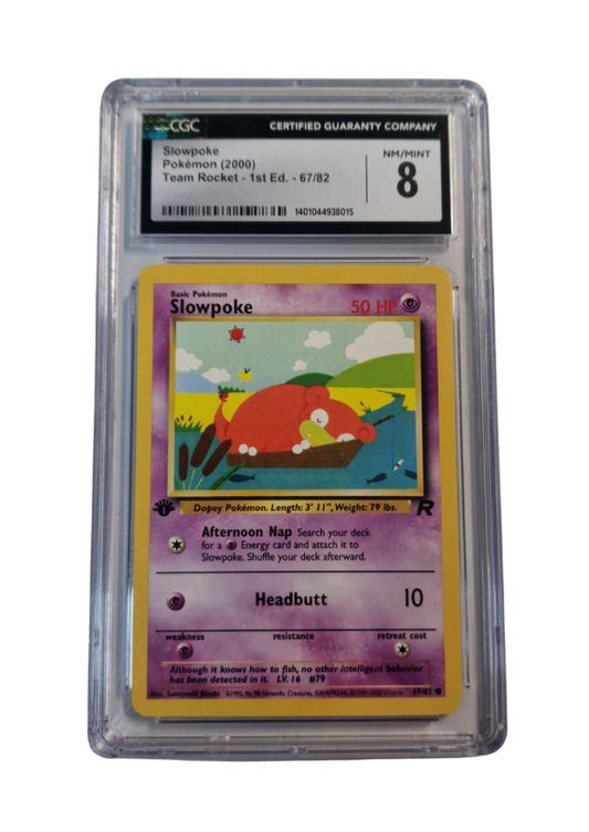 Pokémon - Flegmon/Slowpoke - Team Rocket #67 1st Edition - CGC 8