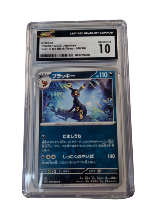 Pokémon - Nachtara/Umbreon - Ruler of the Black Flame #070 - CGC 10